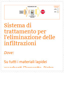25 Sistema di trattamento per l'eliminazione delle infiltrazioni